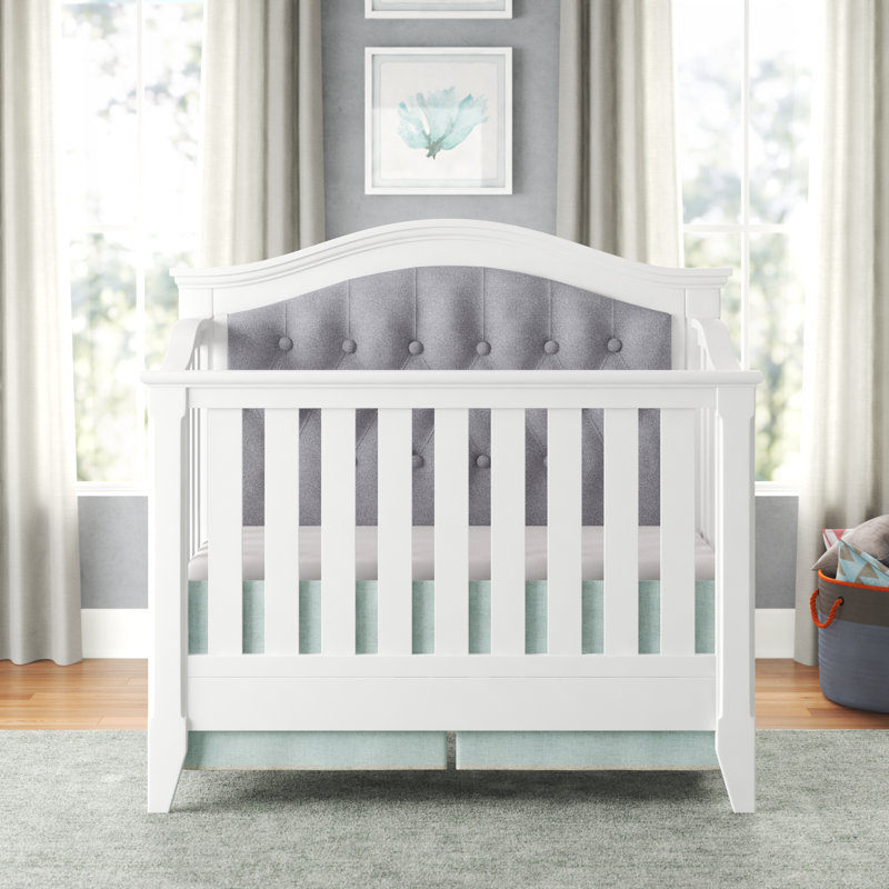 Three Posts™ Baby & Kids Essex 4in1 Convertible Upholstered Crib